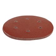 Круг абразивный на ворсовой подложке под «липучку», перфорированный, P 220, 150 мм, 5 шт Matrix