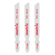 Полотна для электролобзика  по металлу, 3 шт, T118B, 50 x 2 мм, HSS Matrix