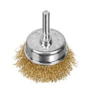 Щетка для дрели, 50 мм, «чашка» со шпилькой, латунированная витая проволока Matrix