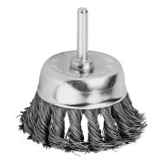 Щетка для дрели, 65 мм, «чашка» со шпилькой, крученая металлическая проволока Matrix