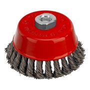 Щетка для УШМ, 100 мм, М14, «чашка», крученая проволока 0.5 мм Matrix