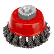 Щетка для УШМ, 65 мм, М14, «чашка», крученая проволока 0.35 мм Matrix