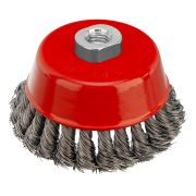 Щетка для УШМ, 100 мм, М14, «чашка», крученая проволока 0.35 мм Matrix