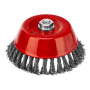 Щетка для УШМ, 150 мм, М14, «чашка», крученая проволока 0.8 мм Matrix