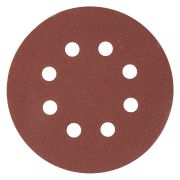 Круг абразивный на ворсовой подложке под «липучку», перфорированный, P 180, 125 мм, 5 шт Matrix