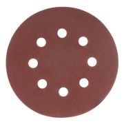 Круг абразивный на ворсовой подложке под «липучку», перфорированный, P 240, 125 мм, 5 шт Matrix