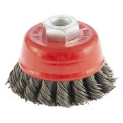 Щетка для УШМ, 75 мм, М14, «чашка», двухрядная, крученая проволока 0.8 мм Matrix