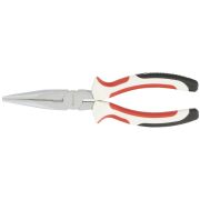 Длинногубцы прямые, WHite Nickel, 200 мм, никелированные, трехкомпонентные рукоятки Matrix