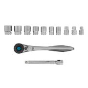 Набор торцевых головок, трещотка 120 зубьев, 3/8