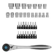 Набор торцевых головок, трещотка 120 зубьев, 1/2