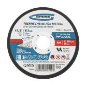 Круг отрезной по металлу, 115 х 1 х 22 мм Gross