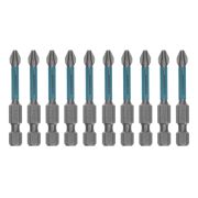 Набор бит торсионных PH2x50 мм, для ударных шуруповертов, отрывн., 10 шт Gross