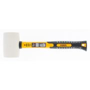 Киянка резиновая, 16 oz, белая резина, фибергласовая рукоятка Denzel