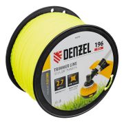 Леска для триммера витой квадрат, 2,7мм х 196м, на DIN катушке FLEX CORD Denzel