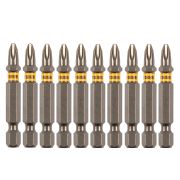 Бита PH2х50, сталь S2, шестигранный профиль, 10 шт. Е 6,3 Denzel