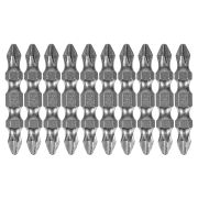 Бита двухсторонняя, PH2-PH2 х 45 мм, сталь S2, 10 шт. Denzel
