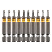 Бита TX 10х50, сталь S2, шестигранный профиль, 10 шт. Е 6,3 Denzel