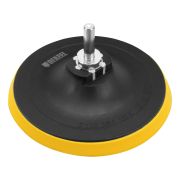 Тарелка опорная для дрели и УШМ с липучкой, 125 мм, стандартная, с адаптером c М14 на d8 Denzel