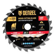 Пильный диск по дереву ф235 х 30 мм, 24 зубьев Denzel