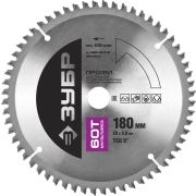 ЗУБР Мультирез, 180 х 20 мм, 60Т, пильный диск по алюминию, Профессионал (36853-180-20-60)