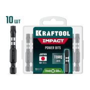 KRAFTOOL Impact TX 40, 50 мм, 10 шт, ударные биты (26195-40-50-S10)
