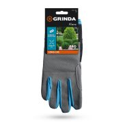 GRINDA FLORA, S (7), садовые перчатки из искусственной кожи с усиленным наладонником и кончиками пальцев, противоскользящие, PRO Line (1138-S)