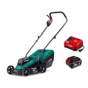 ЗУБР 20 В, 350 мм, 1 АКБ LMS (4 Ач), газонокосилка аккумуляторная бесщеточная (ГКЛ-2035-41)