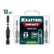KRAFTOOL Impact TX 20, 50 мм, 10 шт, ударные биты (26195-20-50-S10)