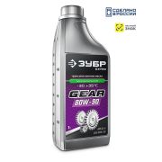 ЗУБР SAE 80W-90, 1 л, минеральное трансмиссионное масло, EXTRA (70632-1)