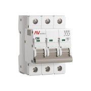 Выключатель автоматический модульный 3п C 50А 6кА AV-6 AVERES EKF mcb6-3-50C-av